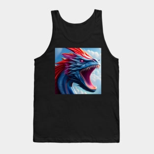 Blue Dragon with Red and Purple Spines Tank Top